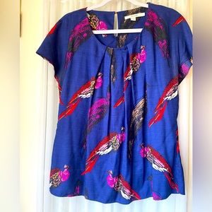 Boden Royal blue bird blouse, US size 12
